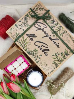 Zestaw prezentowy na każdą okazję świeca + wosk zapachowy
