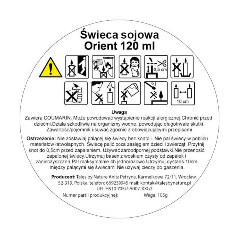 Świeca sojowa Orient 120 ml