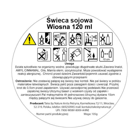 Świeca sojowa Wiosna 120 ml