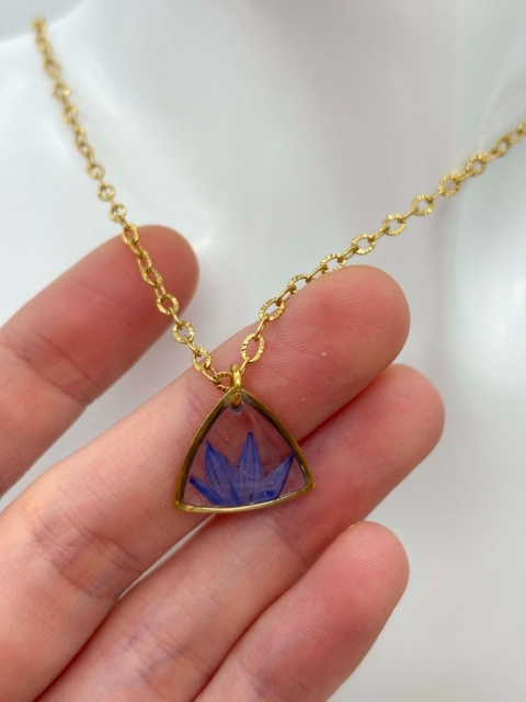 Naszyjnik z żywicy góry Chabry złociste