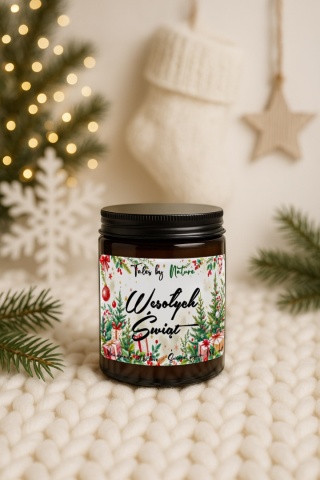Świeca sojowa Wesołych Świąt 180 ml prezent