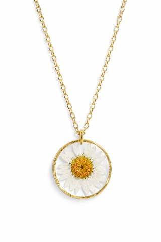 Naszyjnik z żywicy Magiczna złocista margaretka