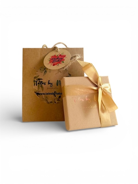 Bransoletka z żywicy z kamieniami Florastone Niezapominajka, biała paproć i lapis lazuli, turmalin