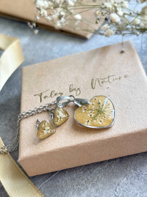 Komplet biżuterii z żywicy Magiczna dzika marchew