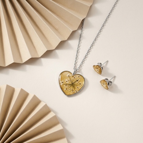 Komplet biżuterii z żywicy Magiczna dzika marchew