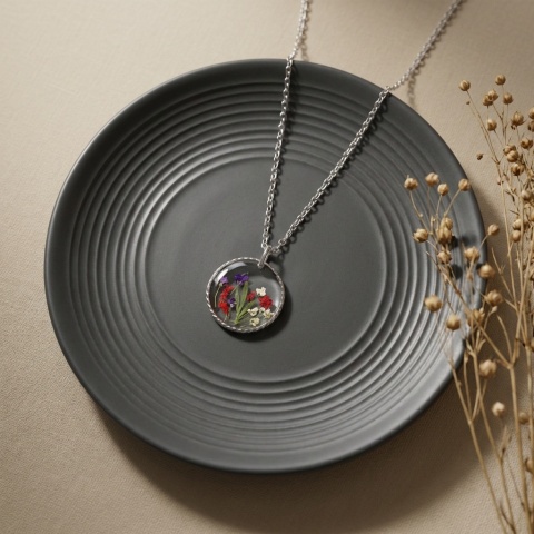 Naszyjnik z żywicy Łączka